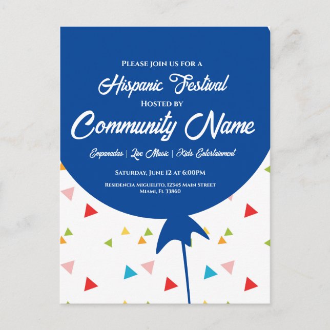 Postal Volante del Mes del Patrimonio Hispano (Anverso)