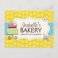 Volante/postal de correspondencia de panadería
