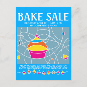 Postal volantes de venta de pasteles