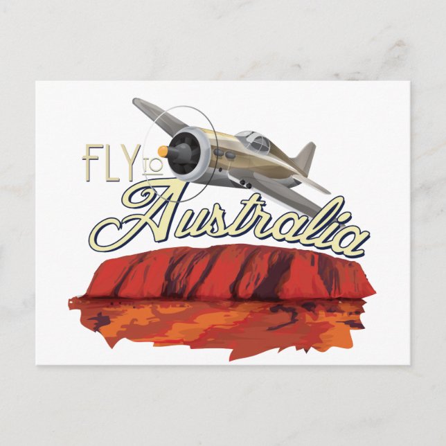 Postal Volar A Australia (Anverso)