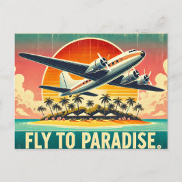 Postal Volar al paraíso