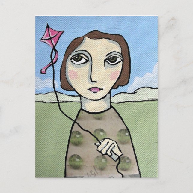 Postal Volar una cometa (Anverso)