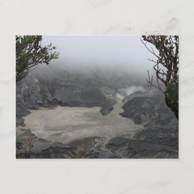 Postal Volcán activo, Bandung Indonesia (Anverso)