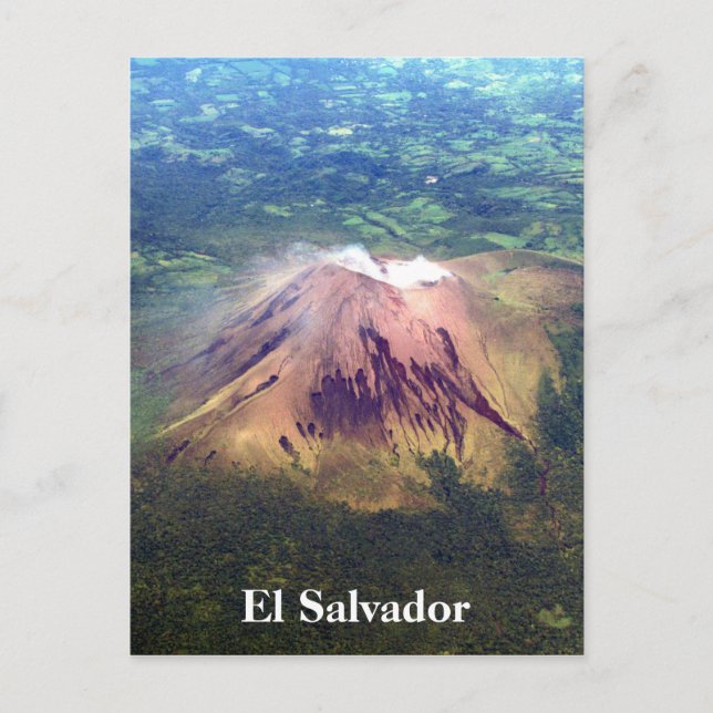 Postal volcán aéreo el salvador (Anverso)