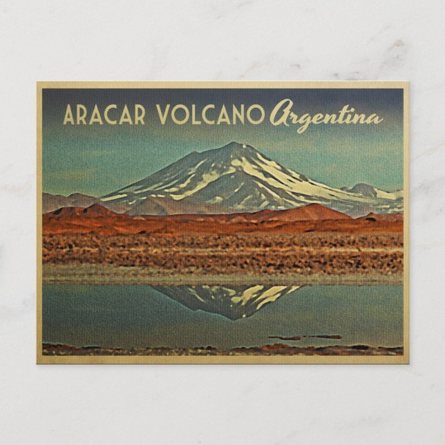 Postal Volcán Aracar Argentina (Anverso)
