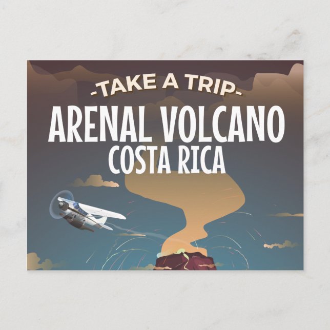 Postal Volcán Arenal personalizado poster (Anverso)