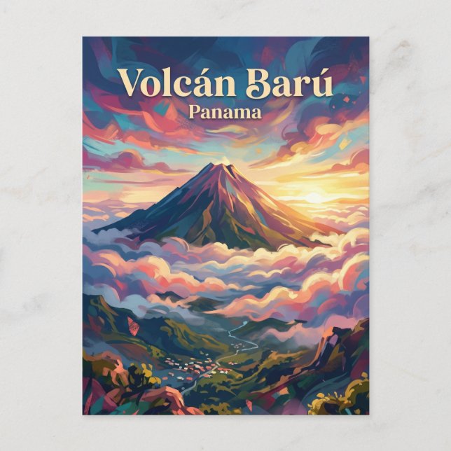 Postal Volcán Barú Panamá (Anverso)