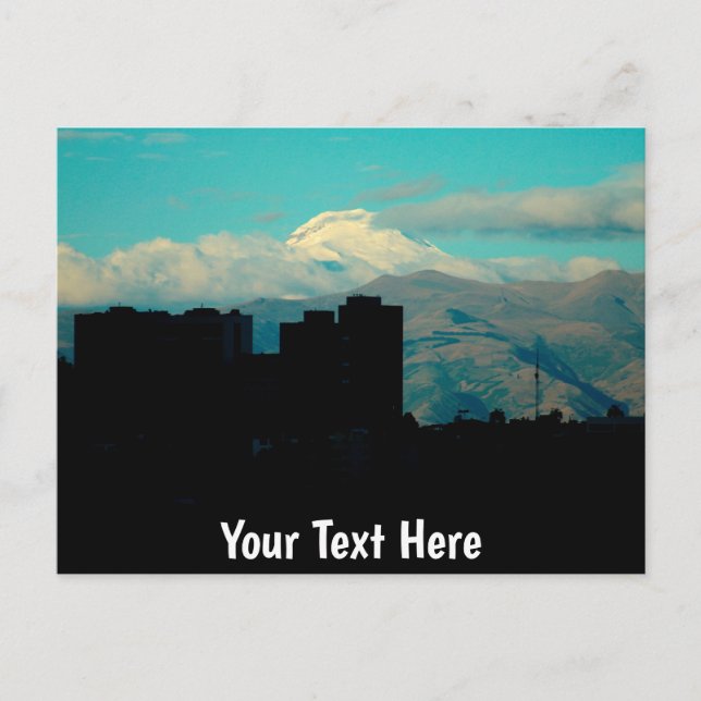 Postal Volcán Cayambe personalizable, Quito, Ecuador (Anverso)