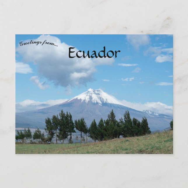Postal Volcán Cotopaxi Ecuador (Anverso)