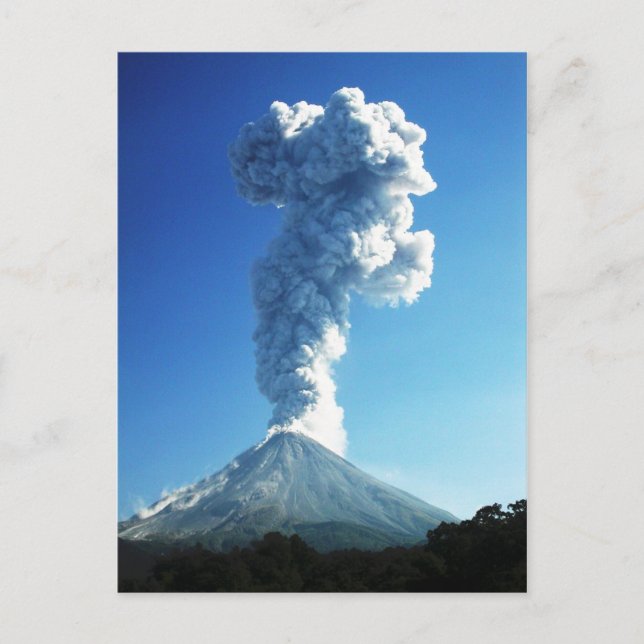 Postal Volcán de Colima, Jalisco, México (Anverso)