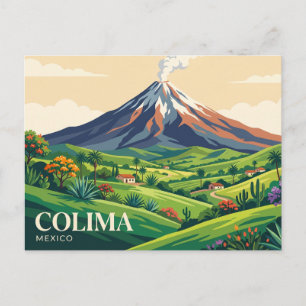 Postal Volcán de Colima México