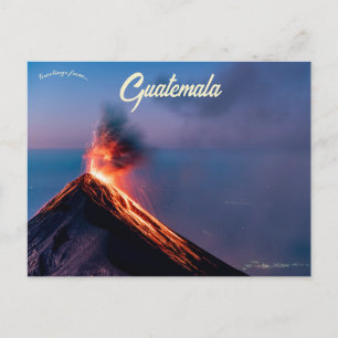 Postal Volcán de Fuego Guatemala