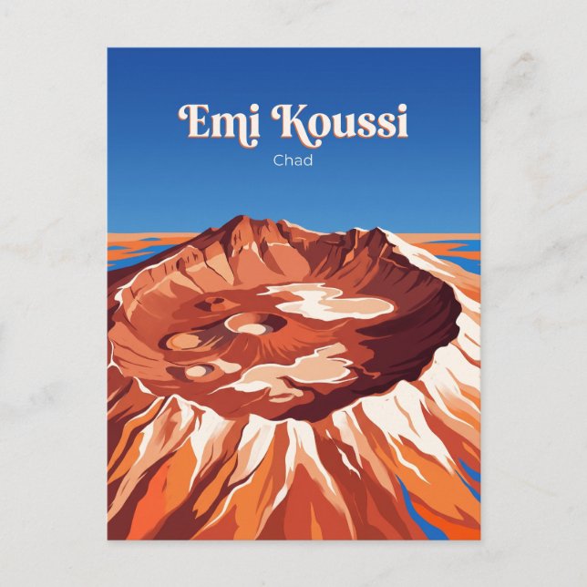 Postal Volcán Emi Koussi Chad (Anverso)