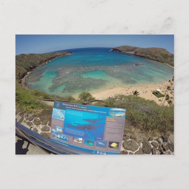 Postal Volcán Hawaii Hanauma Bay (Anverso)