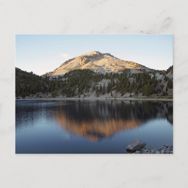 Postal Volcán Lassen y Lago Helen (Anverso)