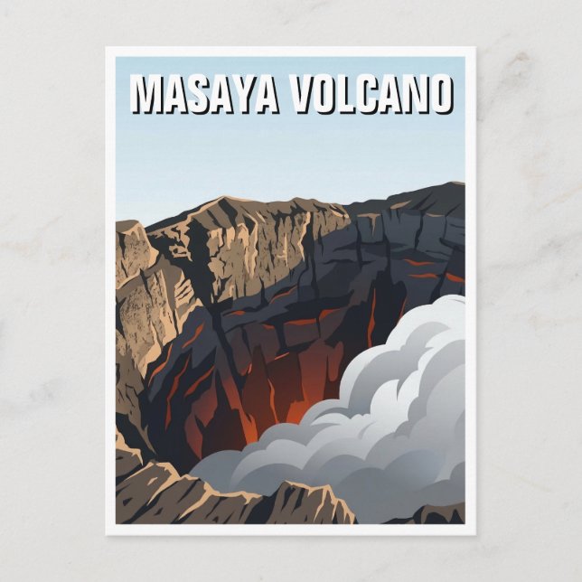 Postal Volcán Masaya (Anverso)