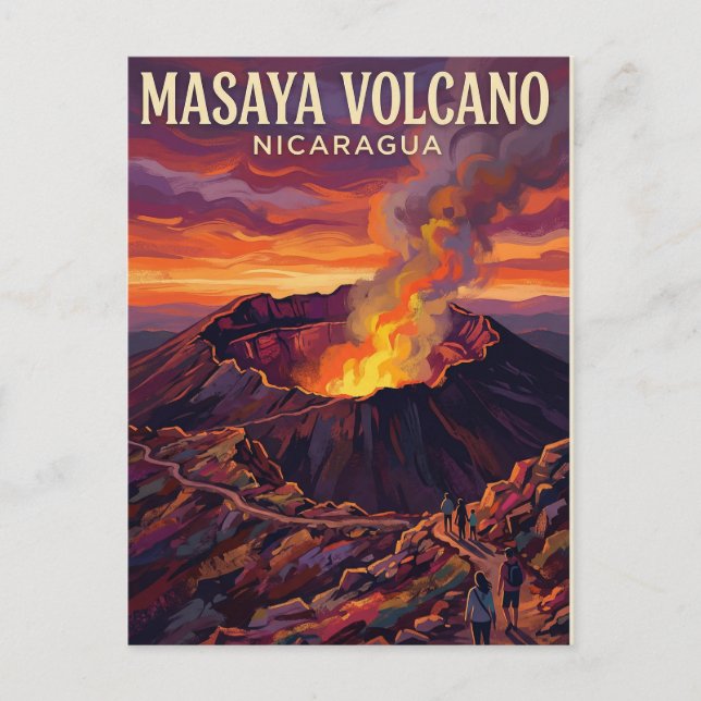 Postal Volcán Masaya Nicaragua (Anverso)