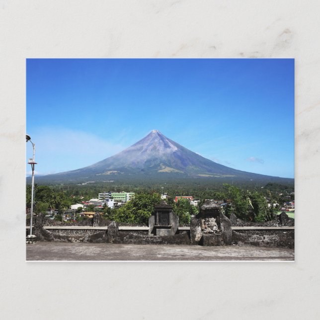 Postal Volcán Mayon (Anverso)