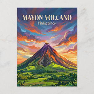 Postal Volcán Mayon Filipinas