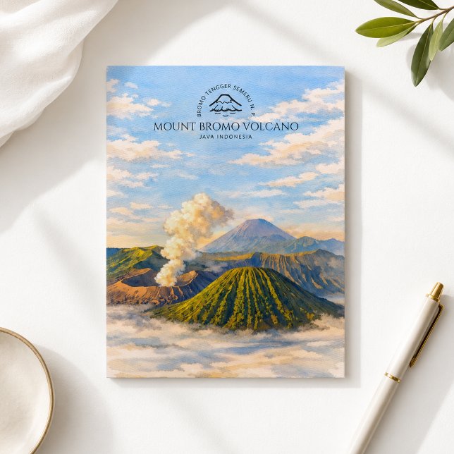 Postal Volcán Monte Bromo, P.N. Bromo Tengger Semeru (Mount Bromo Volcano, Bromo Tengger Semeru N.P. Postcard)