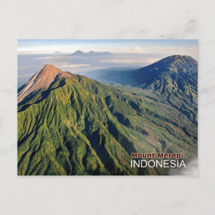 Postal Volcán Monte Merapi en Indonesia