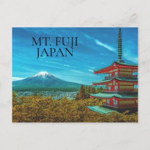 Postal Volcán Mt. Fuji Japón Pagoda