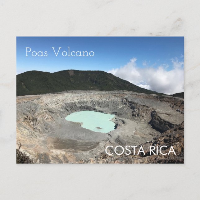 Postal Volcán Poas, Costa Rica Postcard (Anverso)