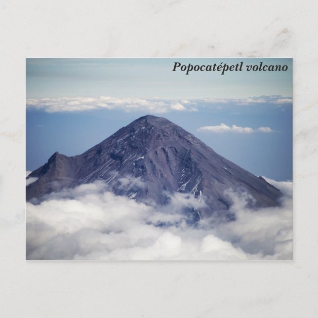 Postal Volcán Popocatépetl, México (Anverso)