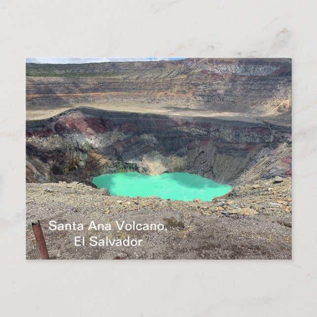 Postal Volcán Santa Ana, El Salvador (Anverso)