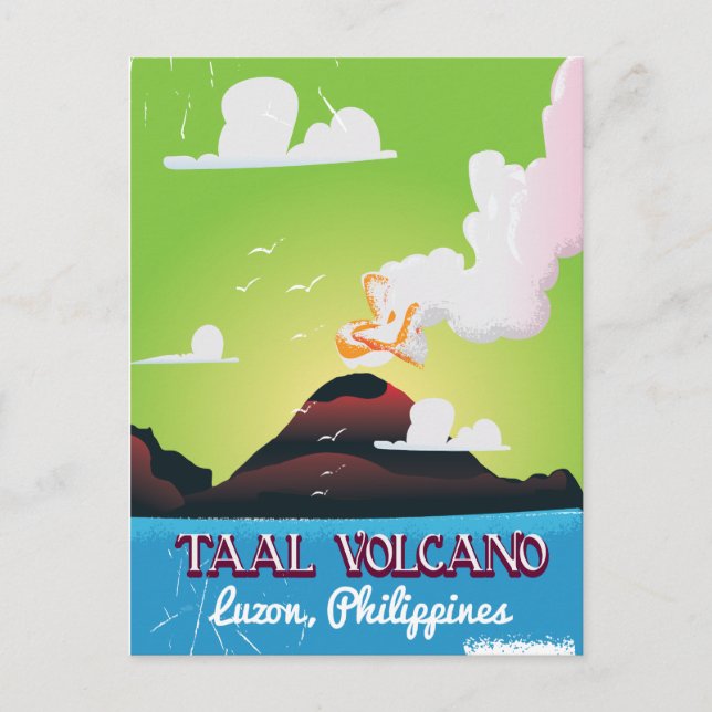Postal Volcán Volcán Volcán Volcán Philipp poster de Viaj (Anverso)