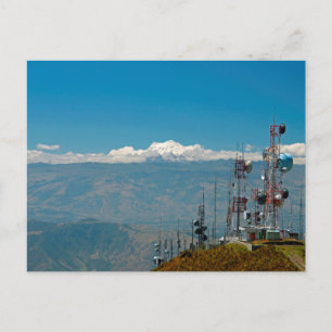 Postal Volcán y mástiles Antisana, Quito, Ecuador