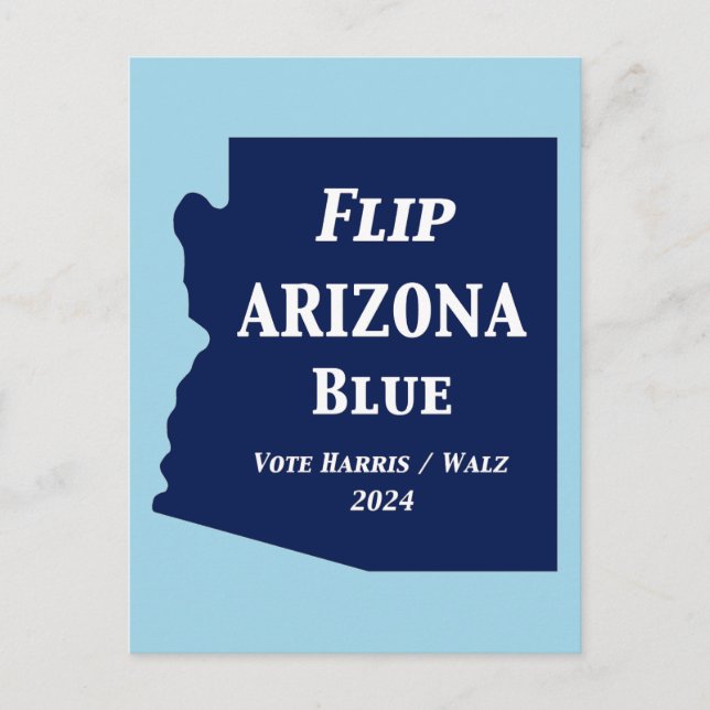 Postal Volcar Arizona azul en 2024 (Anverso)