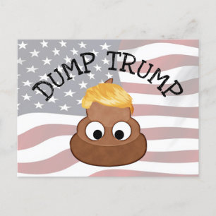Postal Volcar el humor político "antitrump" de Trump Poop