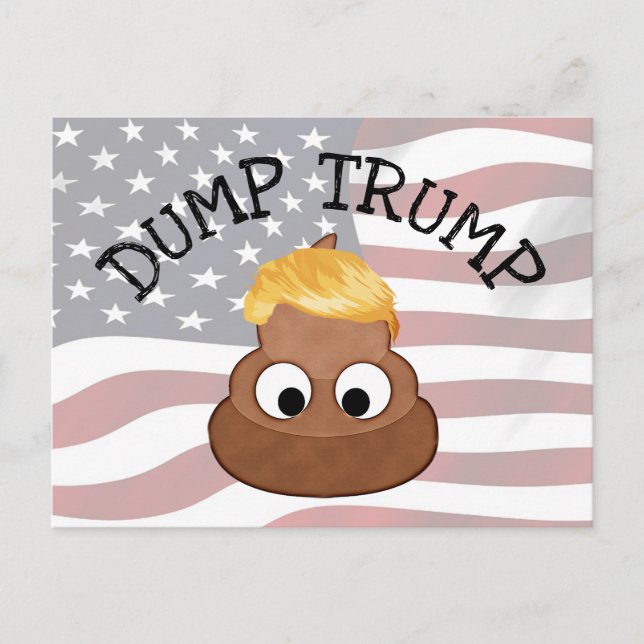 Postal Volcar el humor político "antitrump" de Trump Poop (Anverso)