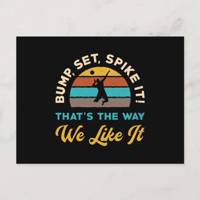 Postal Voleibol Bump Set Spil It Voleibol Player (Anverso)