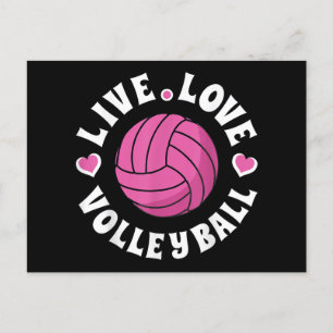 Postal Vóleibol De Amor Vivo Para Mujeres Chicas Vóley Fa