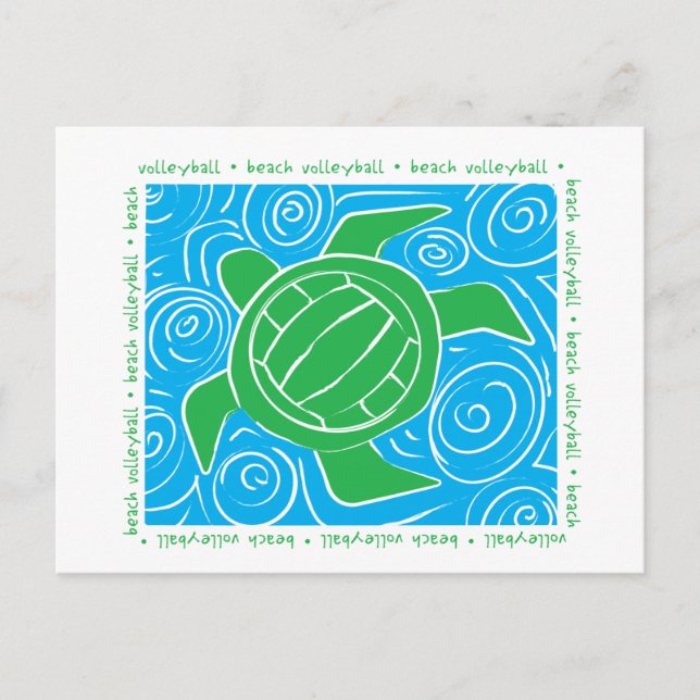 Postal Voleibol de playa Turca (Anverso)