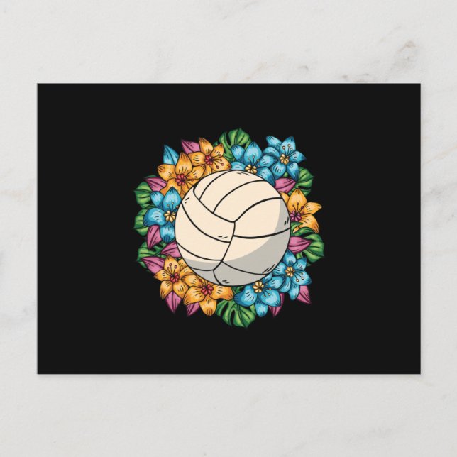 POSTAL VOLEIBOL FLORAL (Anverso)
