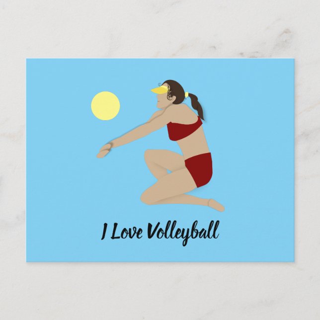 Postal Voleibol playa (Anverso)
