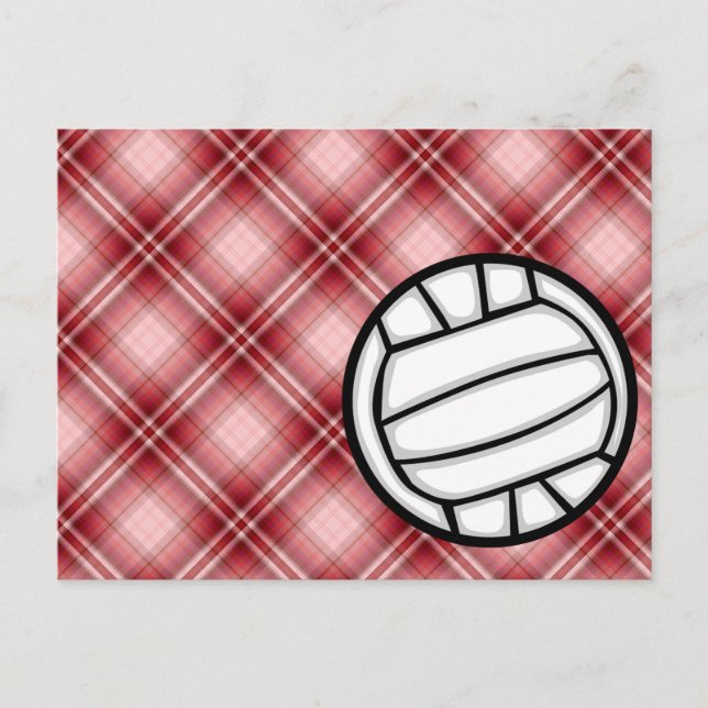 Postal Voleibol Red Plaid (Anverso)