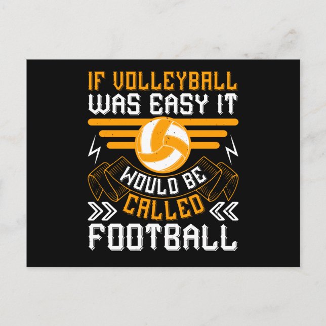 Postal Voleibol - Si el voleibol fuera fácil (Anverso)