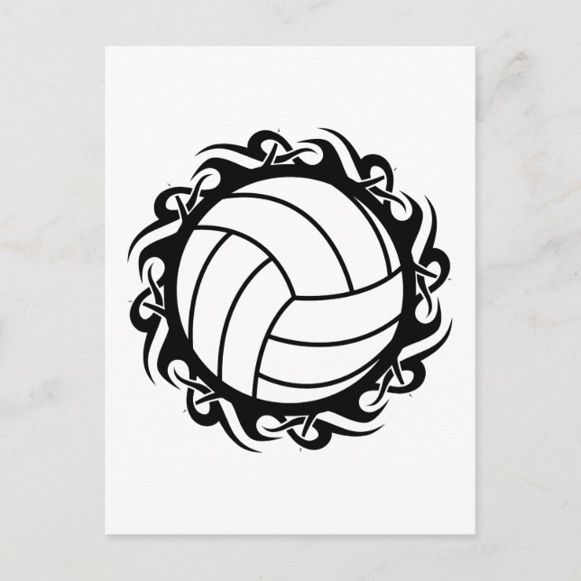 Postal voleibol tribal (Anverso)