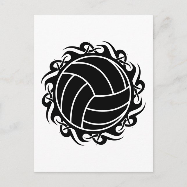 Postal voleibol tribal (Anverso)