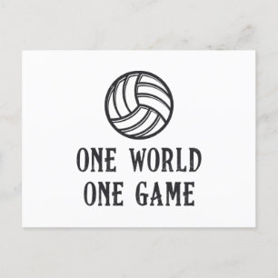 Postal Voleibol Un Mundo Un Juego Regalo De Voleibol
