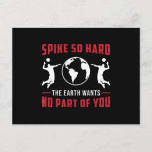 Postal Voleibolista Spike So Hard Beach Volleyball