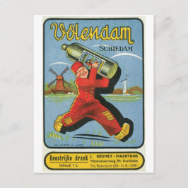 Postal Volendam Schiedam Vestió Arte Vintage Holandés