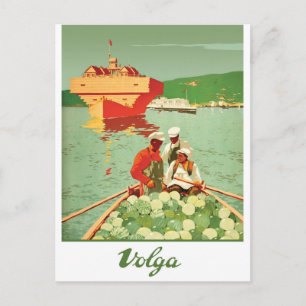 Postal Volga, veleros y comerciantes de sandías
