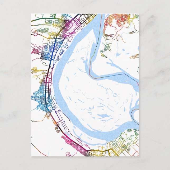 Postal Volgograd Russia City Map (Anverso)