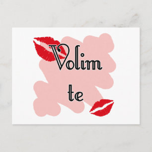 Postal Volim te - Serbio - Te amo