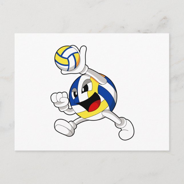 Postal Volleyball player with Volleyball (Anverso)